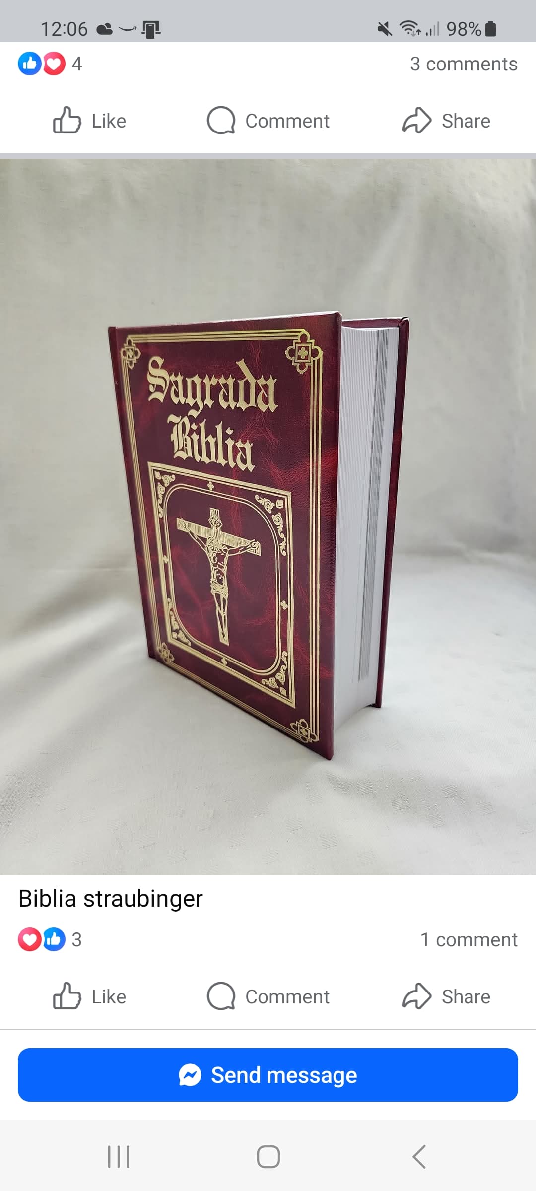 Sagrada Biblia, traducción de Mons. Juan Straubinger